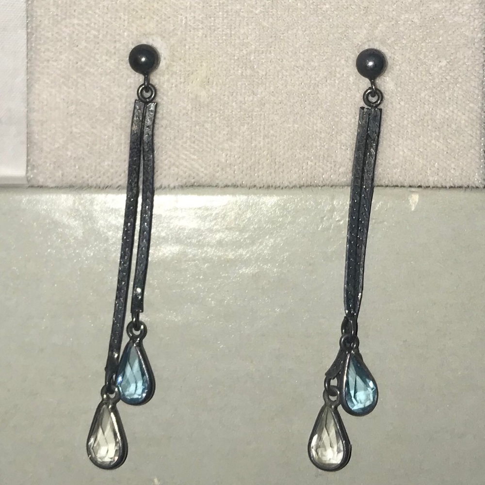 Vintage Sterling Silver TearDrop Earrings